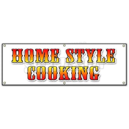 Signmission HOME STYLE COOKING BANNER SIGN comfort food turkey beef ham meatloaf B-72 Home Style Cooking